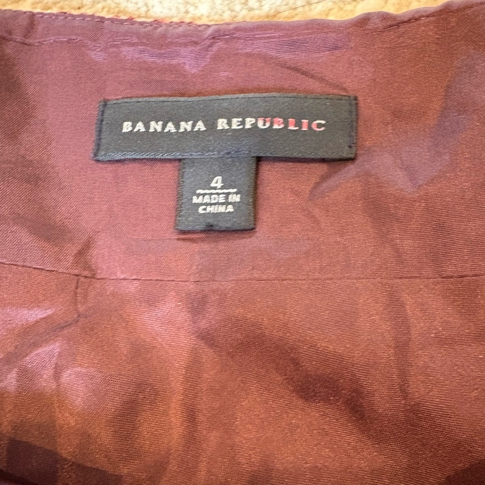 Banana Republic Paisley Pink Velvet Skirt Y2K - Picture 9 of 12